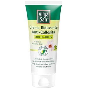 Allga San Anti-eeltcrème MULTI ACTIEF - crème voor voeten, likdoorns en eeltplekken 100 ml hydraterend voor droge voeten en hielen met zoete amandelolie om zacht te maken