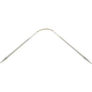 Addi Ad1602021-035000 Crasytrio breinaalden, dubbele punt, 21 cm lang x 3,50 mm dikte, zilverkleurig