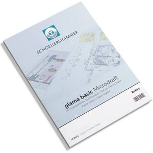 Schoellershammer Glama papier, 100 g, ft 29,7 x 42 cm, A3, transparant, blok van 50 vel
