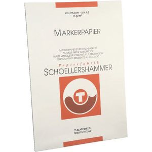 Markerblok Schoellershammer A2 75gr wit | 5 stuks