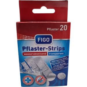 Figo waterafstotende pleisters - 20 stuks Transparant