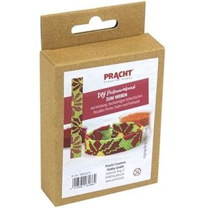 Pracht Creatives Hobby 5884-00251 - Zelfmaakpakket voor het maken van een bloemenkraal armband, met groene en gekleurde Miyuki kralen, totale grootte ca. 17,5 x 1,5 cm