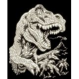 PRACHT® Creatives Kratzbild Tyrannosaurus leuchtende Farbe