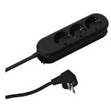 Smart 3xCEE7/3 schwarz Strom 1,5m CEE7/7 388.170 - Bachmann