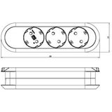 Bachmann - Smart Stekkerdoos - 3-Voudig - Slagvast Kunststof - Kinderveiligheid