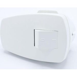 CEE - Schuko Connector - Wit - Kunststof - Haakse Uitvoering