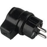 Bachmann - CEE 7/7 Stroomstekker - Haaks - Rubber - Zwart - IP44