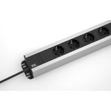 Stekkerdoos - Zwart - 9-voudig - 16A/3680W - Kabel 2,0m