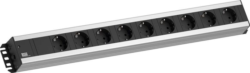 Stekkerdoos - Zwart - 9-voudig - 16A/3680W - Kabel 2,0m