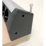 BACHMANN - DESK 1 - Bureauaansluitpanelen - Zwart - 4 Wandcontactdozen
