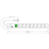 IT PDU Basic - Grijs - PVC - 7x Beschermcontactstopcontact