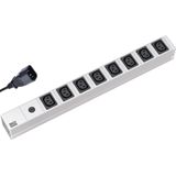 Bachmann - IT PDU Basic - Contactdoosstrook - 8x C13 - Aluminium
