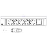 Stekkerdoos - Groot - Geanodiseerd Aluminium - Geïntegreerd in Meubeloppervlak