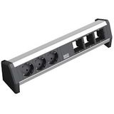 Bachmann - DESK - Verlengsnoer - Zwart - 3 Aansluitingen