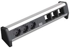 Bachmann - DESK - Verlengsnoer - Zwart - 3 Aansluitingen