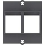 BACHMANN - Maatwerk Module Frame 2x Keystone - Zwart - Kunststof