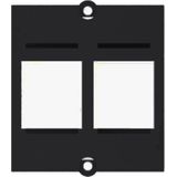 BACHMANN - Maatwerk Module Frame 2x Keystone - Zwart - Kunststof