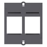 BACHMANN - Maatwerk Module Frame 2x Keystone - Zwart - Kunststof