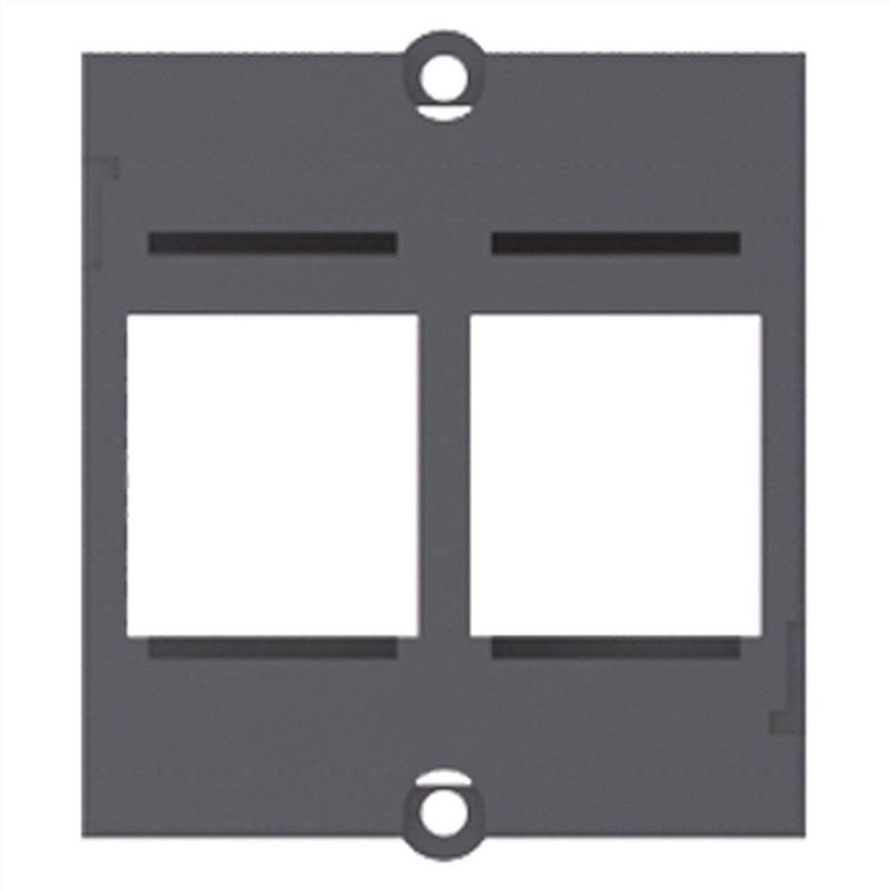 BACHMANN - Maatwerk Module Frame 2x Keystone - Zwart - Kunststof