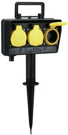 Bachmann 3-Voudig Tuinstopcontact Met Bodemspies