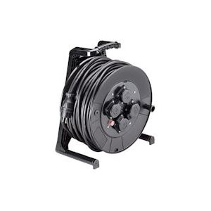 Kabelhaspel 3x stopcontact 1xCEE IP54 25m