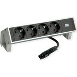 Bachmann - DESK 2 - Stekkerdoos - Wit - 4x Wandcontactdoos CEE 7/3