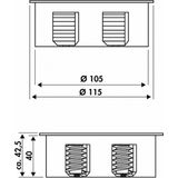 Overig Twist dubbel stopcontact Bachmann RVS Belgische aarding