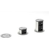 Bachmann Elevator - Inbouw Stopcontact - 2x 230V - RVS deksel - 2 meter aansluitsnoer