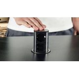 Bachmann Elevator - Inbouw Stopcontact - 2x 230V - RVS deksel - 2 meter aansluitsnoer