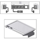 BACHMANN - CONEO Set 3x Geaard Stopcontact 1x ABD Integrated Unit - Zilver - Hoogwaardige Kwaliteit