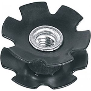 Balhoofdplug Ster One Time 1 Inch Aluminium Zwart