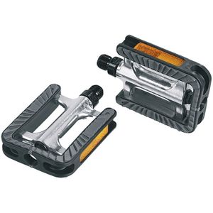 Pedaalset Ergotec 191 anti-slip met industrielagers - zilver/zwart