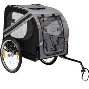 Flamingo Doggy Liner Economy - Hondenfietskar - Grijs/Zwart