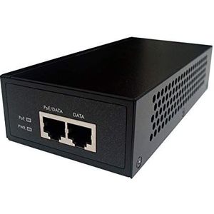 Longshine LCS-P302 Power-Over-Ethernet-(PoE)-Stromversorgung, 2-Port-PoE-Injektor Schwarz