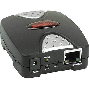 Longshine - LCS-PS101-B - Printer Server - USB 2.0 - Ethernet 10/100