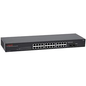 Longshine - GS9126 - Netwerkschakelaar - Grijs - 24 Poorten, 2 Mini-GBIC Poorten, Gigabit Ethernet