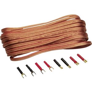 Sinuslive Car-Hifi luidspreker kabelset 2 x 1.5 mm² 10.00 m Incl. stekker