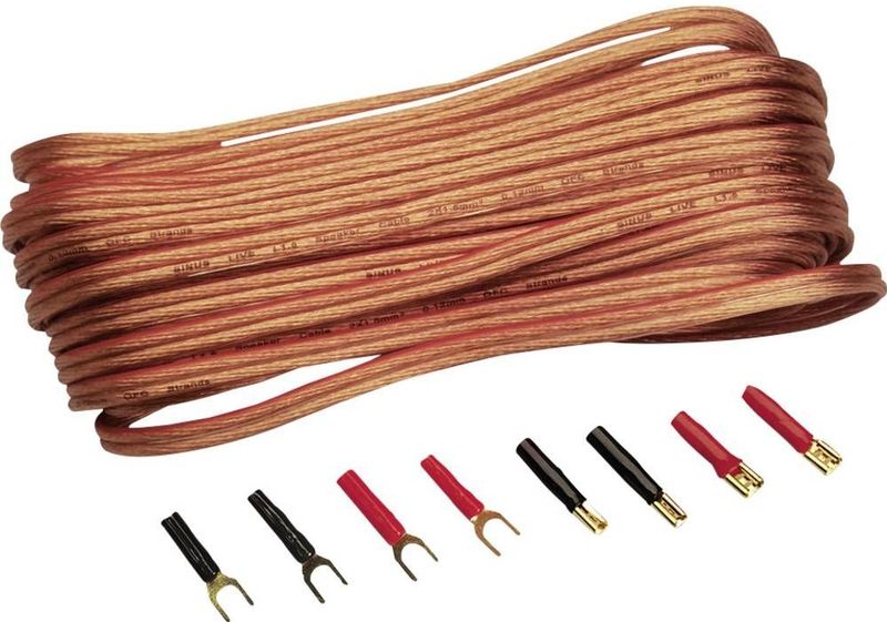 Sinuslive Car-Hifi luidspreker kabelset 2 x 1.5 mm² 10.00 m Incl. stekker