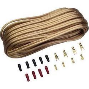 Sinuslive - Car-Hifi Luidspreker Kabelset - 2 x 4 mm² - 10 m - Verguld - Transparant