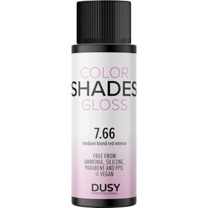 dusy professional Color Shades Gloss 7.66 Medium Blond Rood Intensief 60 ml