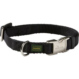 Hunter Vario Basic Alu-Strong Hondenhalsband - 45-65 cm - Nylon - Zwart