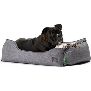 Hunter Boston Hondensofa, Hondenbed, Met Pluche Bekleding, 60 X 50 Cm, Grijs