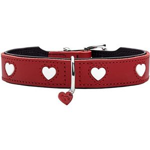 HUNTER Hondenhalsband Love, rood-wit, Maat: 37