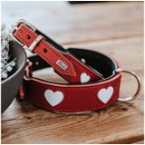 HUNTER Halsband Love, rot - Größe 50: 35 - 43 cm Halsumfang
