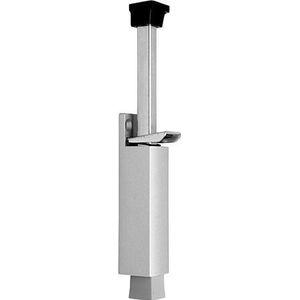 DENI Türfeststeller 3837 0060 22 Zinkdruckg.silber lack.Hubh.90mm Türmontage - 3836 0090 22