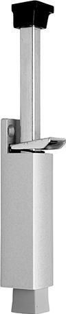 DENI Türfeststeller 3837 0060 22 Zinkdruckg.silber lack.Hubh.90mm Türmontage - 3836 0090 22