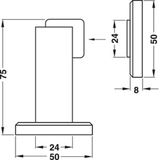 DX - Deurvastzetter Magnetisch Blinde Montage / Vloer- en Wandmodel RVS