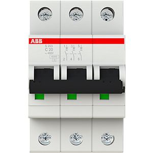 ABB S203-C20 Sicherungsautomat 6kA,20A,3P