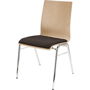 Konig & Meyer 13410 stapelbare stoel met kussen (naturel)