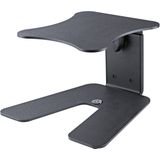 K&M 26774 Monitor tafelstatief zwart, staal - traploos in hoogte verstelbare plank met innovatief design